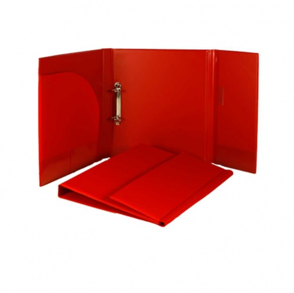 Pasta TOUCH em PVC com ferragem 2 argolas em D, suporte para caneta e encaixe lateral