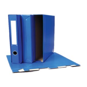 Caixa azul claro para arquivador de lombada de 5 cm