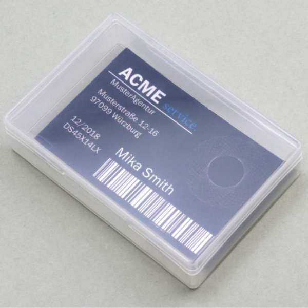 Caixa em PP para cartões de visita