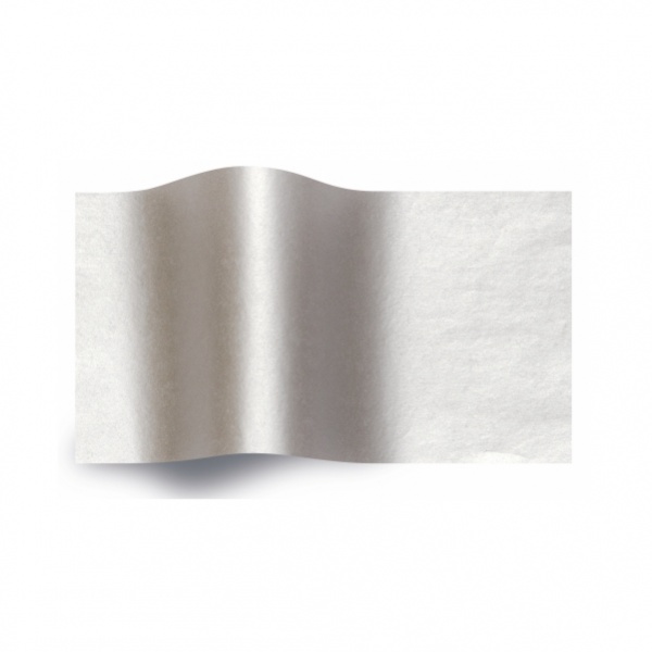 Folha de papel de seda prateado