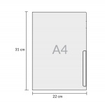Bolsa em L em PVC para documentos A4